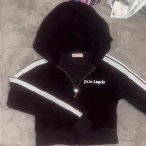 Palm Angels Black crop Jacket